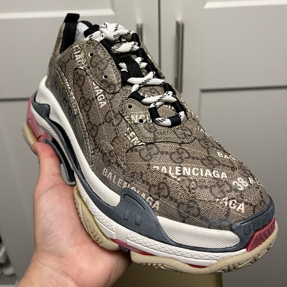 Gucci x Balenciaga Brown Canvas The Hacker Project Triple S